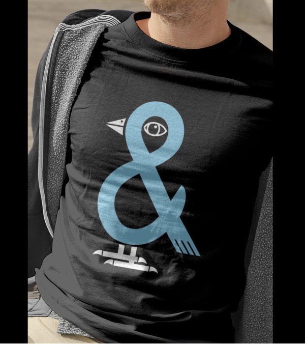 A Bird In The 'And Ampersand Bird Illustration 809179 T-Shirt