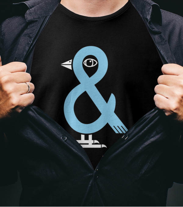 A Bird In The 'And Ampersand Bird Illustration 809179 T-Shirt