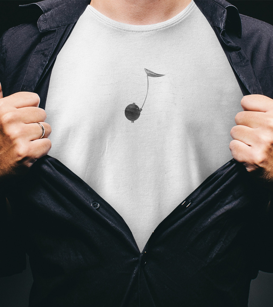 Music Note On Waves 698 T-Shirt