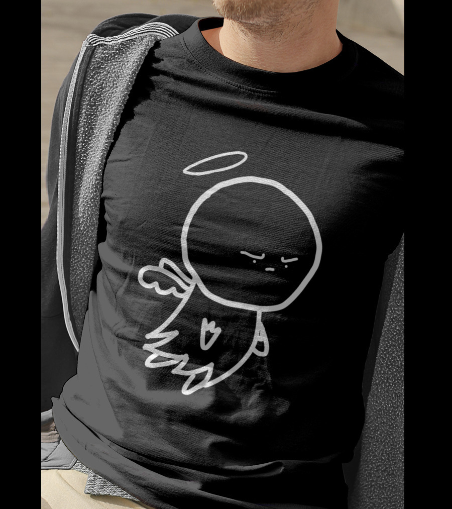 Angry Cherub Minimalist Line Art 836665 T-Shirt