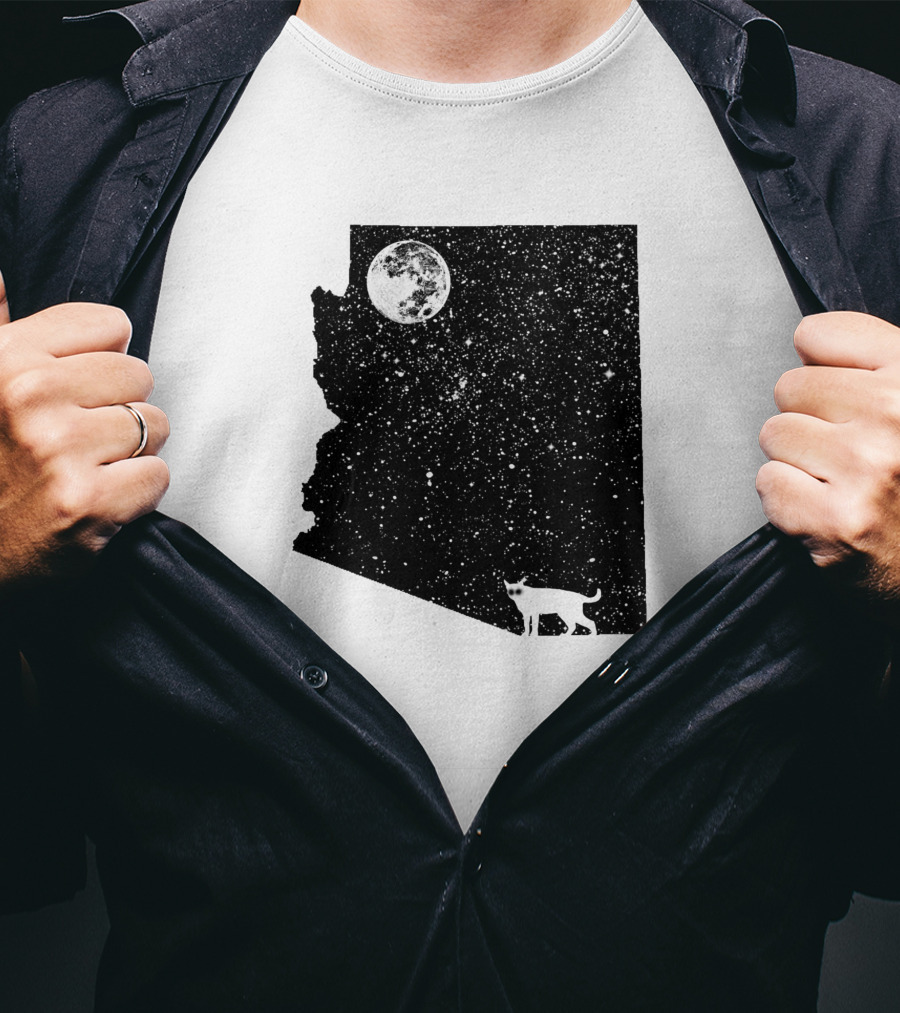 Arizona Cat Moon Silhouette 60047 T-Shirt