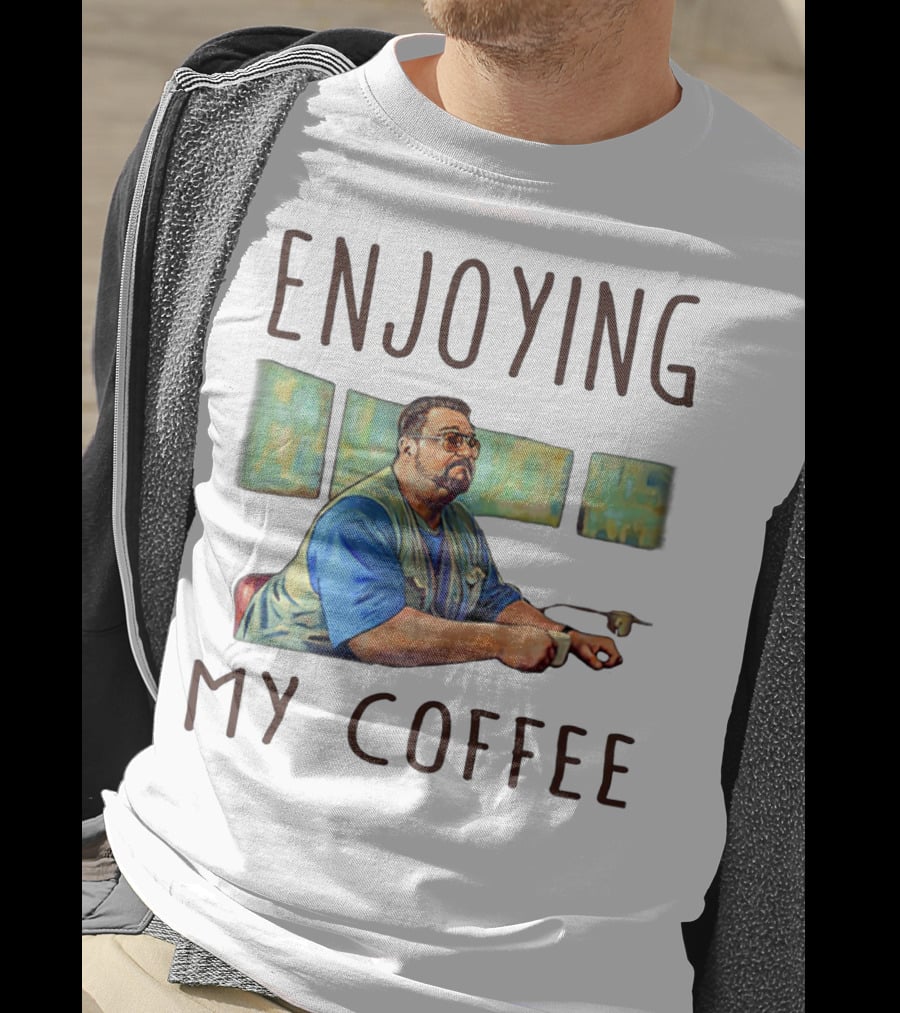Enjoying My Coffee Relaxing Painting Scene T-Shirt