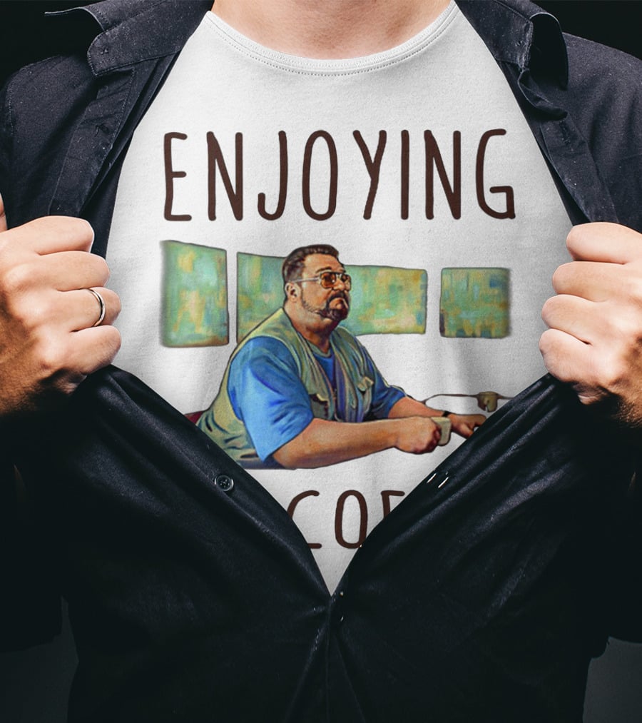 Enjoying My Coffee Relaxing Painting Scene T-Shirt