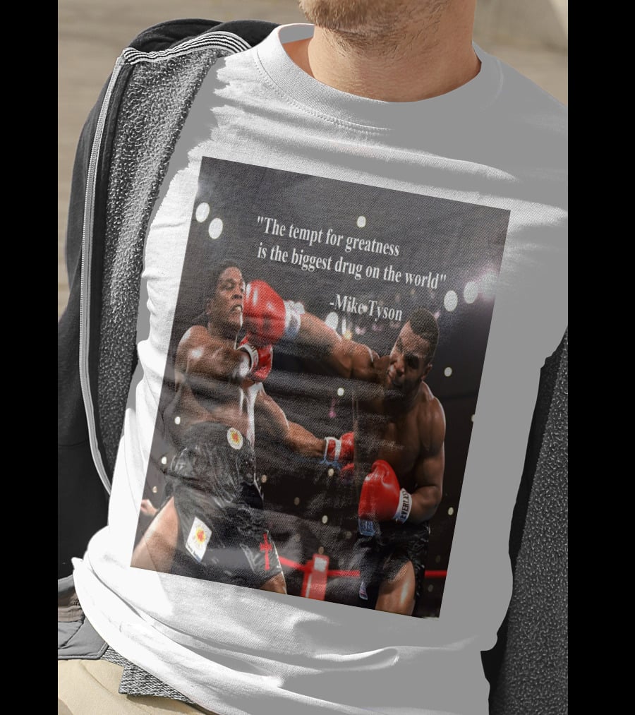 Mike Tyson Famous Quote On Greatness With Boxing Action T-Shirt