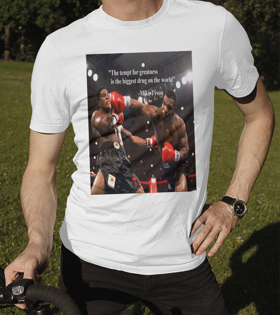 Mike Tyson Famous Quote On Greatness With Boxing Action T-Shirt