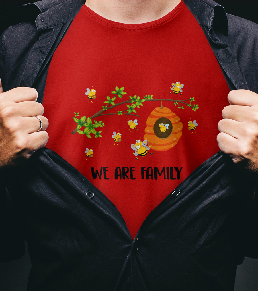 Bee We Are Family Friend Trip Vacation Party Hive Buzzing Community T-Shirt