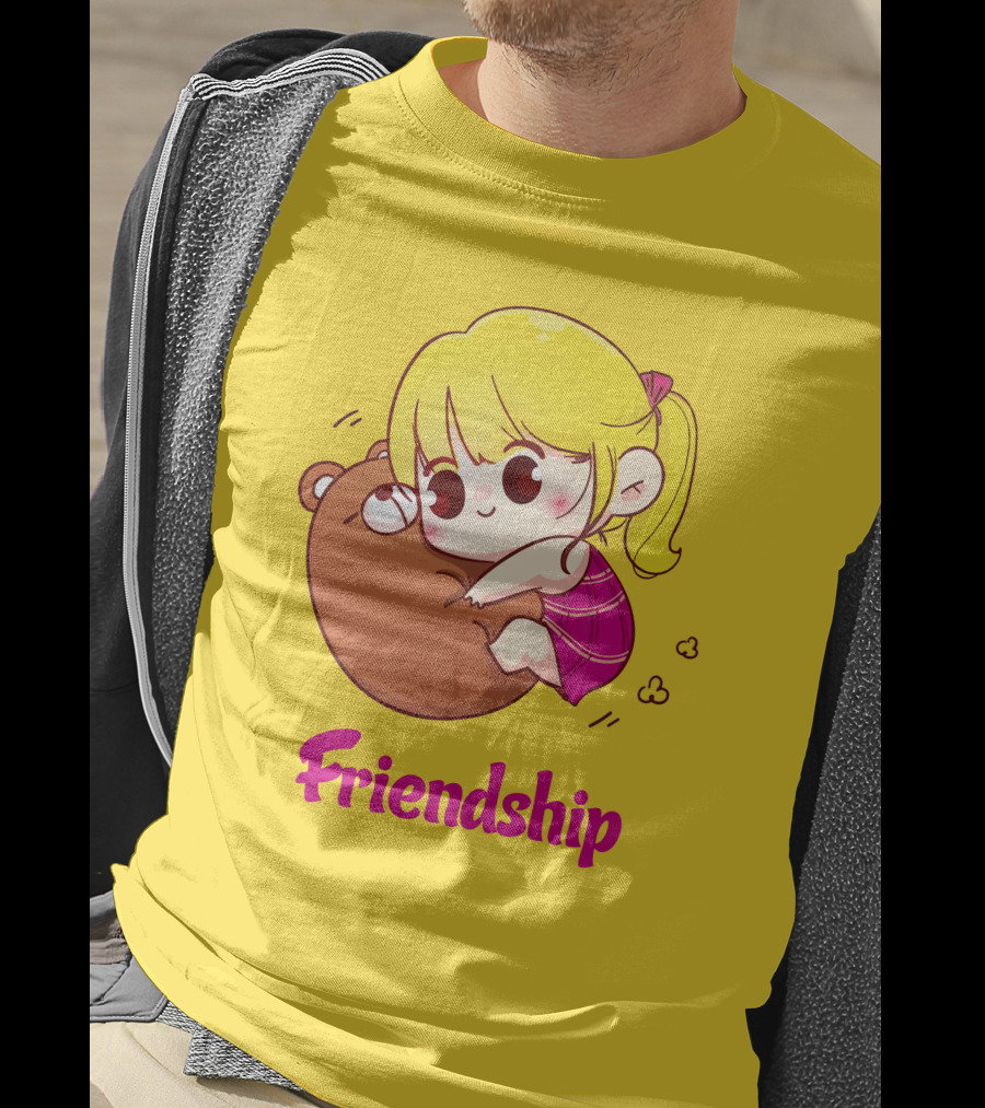 Friendship Baby Comfortable Bear Hug Illustration For Brother T-Shirt