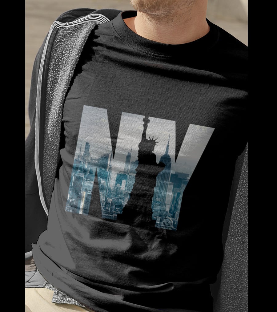 NY New York City Skyline Statue Of Liberty T-Shirt