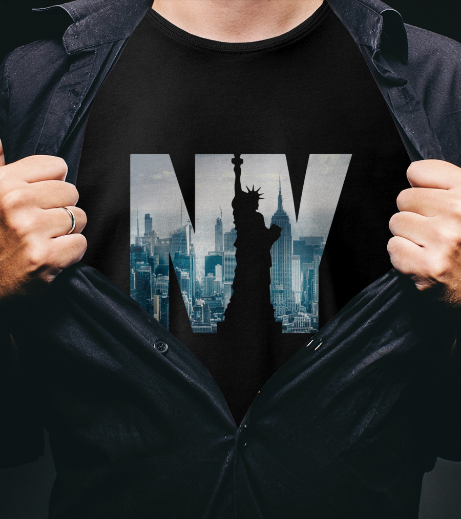 NY New York City Skyline Statue Of Liberty T-Shirt