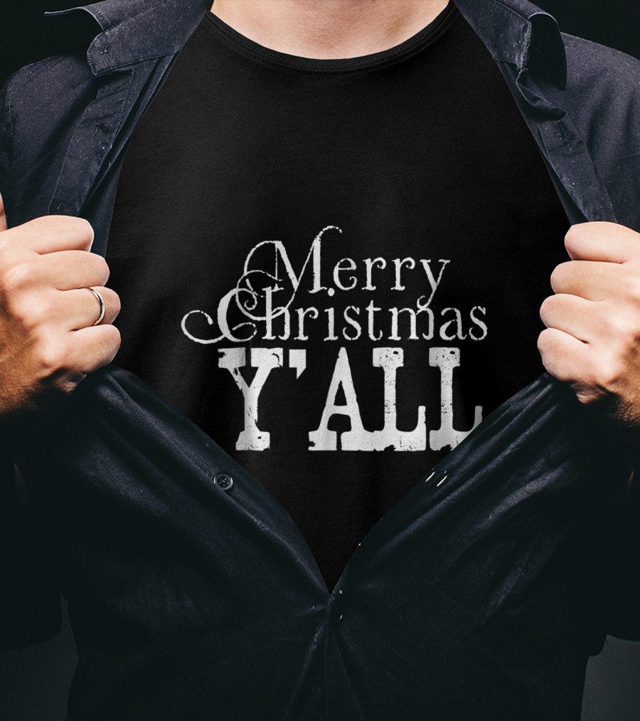 Merry Christmas Y'all Country Slang T-Shirt