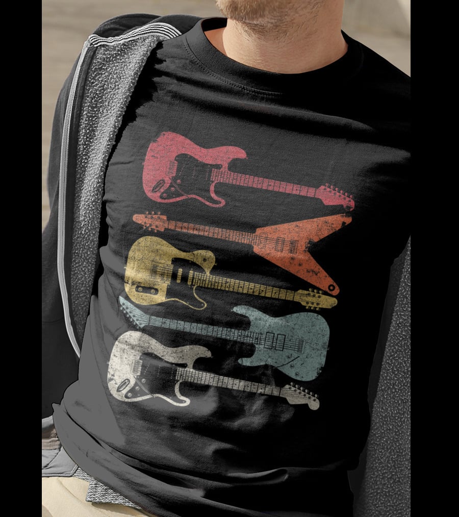 Retro Electric Guitar Collection T-Shirt