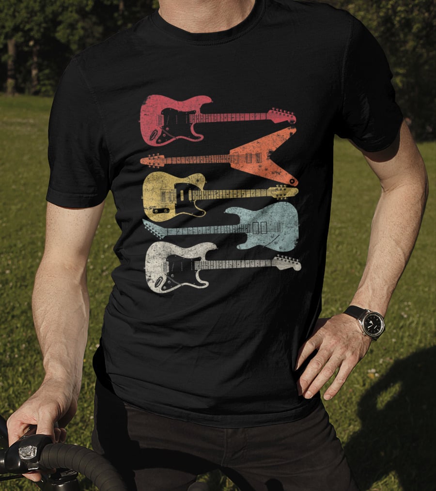 Retro Electric Guitar Collection T-Shirt