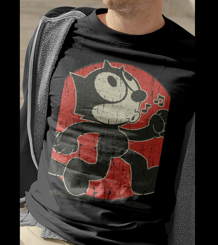 Catcreepypasta Felix The Cat Whistling Red Circle T-Shirt