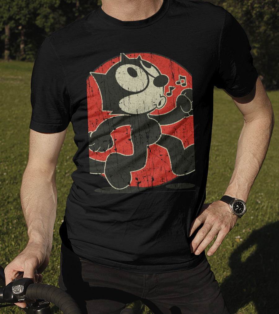 Catcreepypasta Felix The Cat Whistling Red Circle T-Shirt