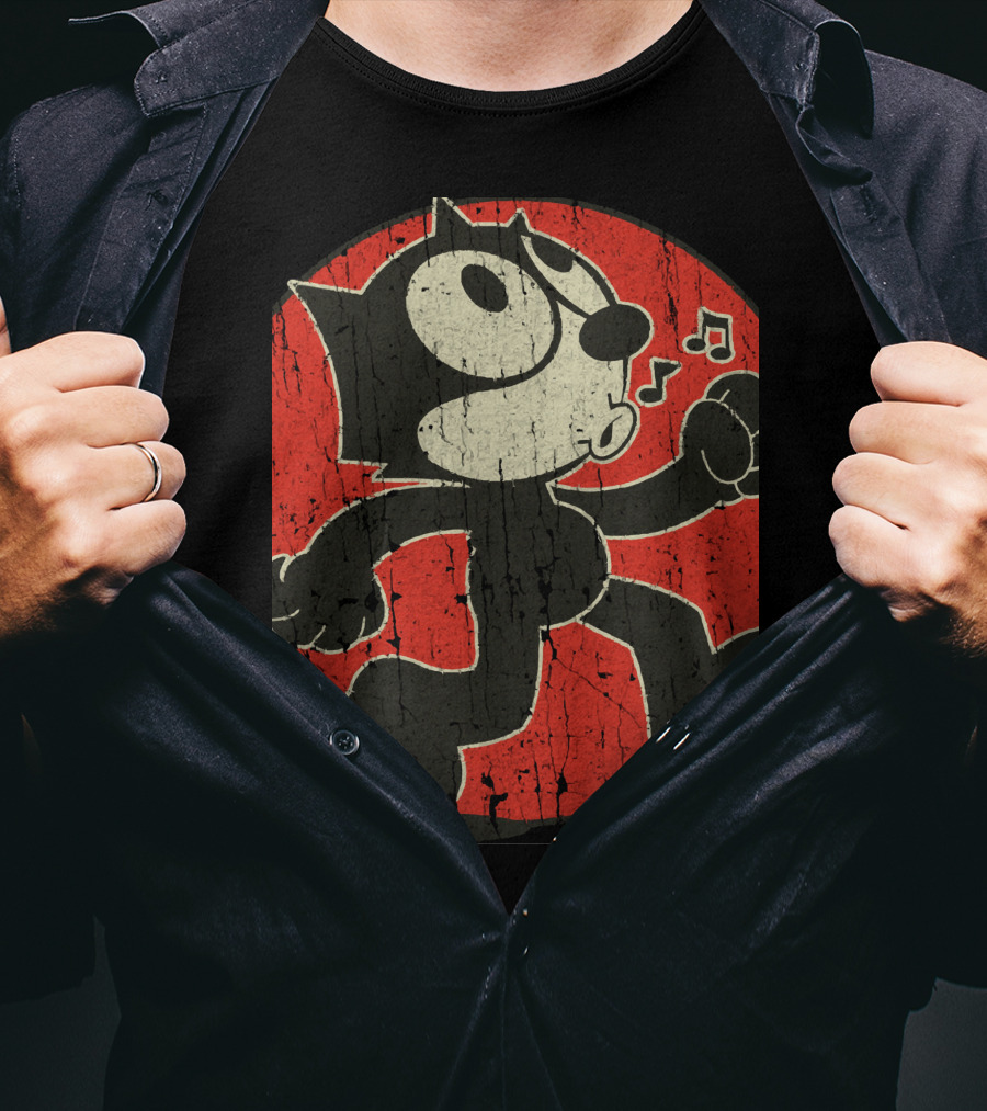 Catcreepypasta Felix The Cat Whistling Red Circle T-Shirt
