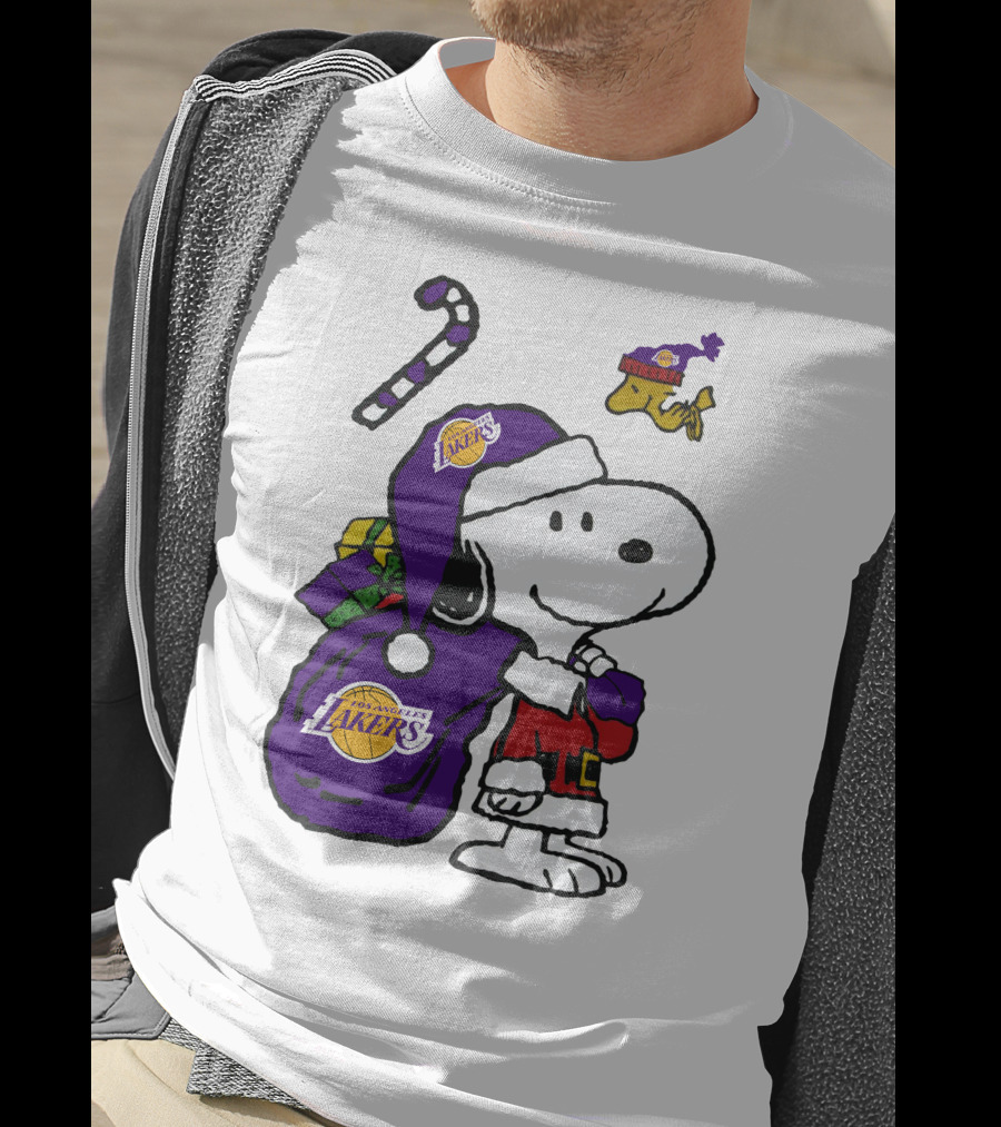 Los Angeles Lakers Snoopy Christmas Special T-Shirt