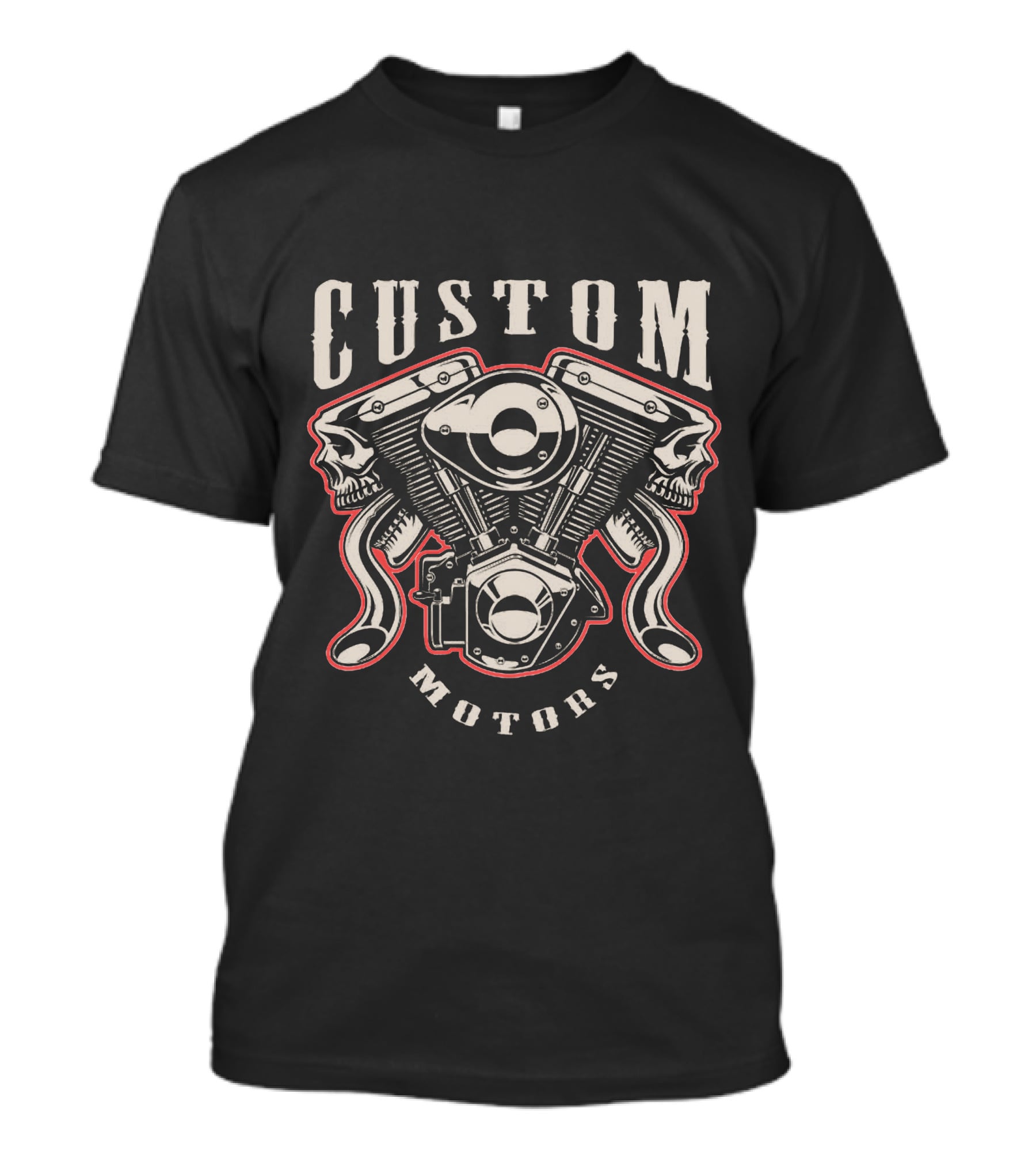 Custom Motors Skull Engine T-Shirt