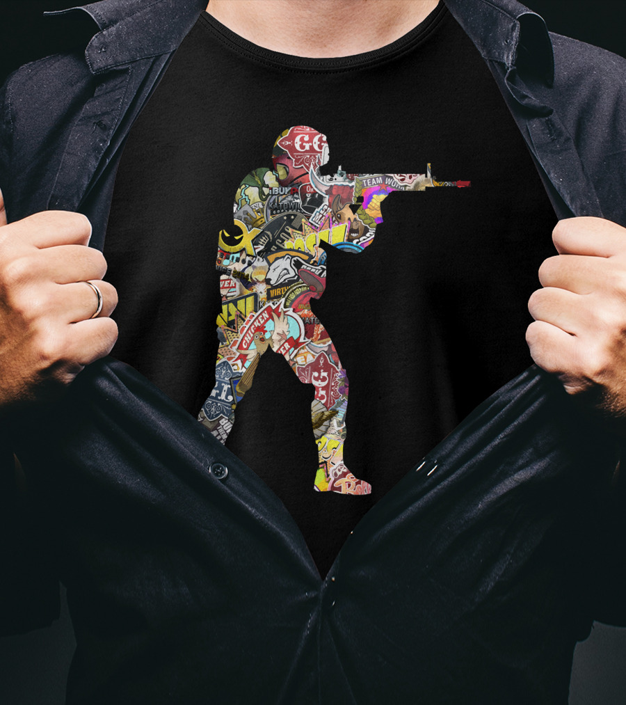 Counter Strike Global Offensive Patchwork T-Shirt