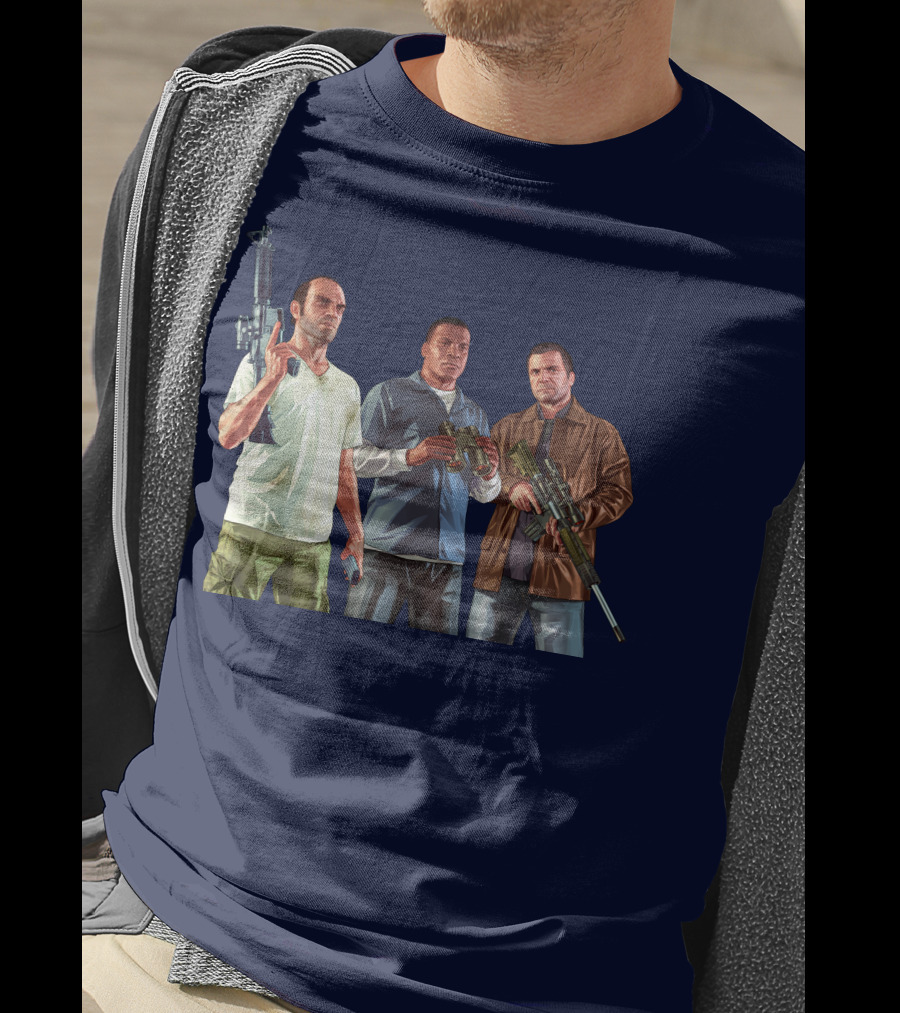 Grand Theft Auto Characters With Weapons T-Shirt