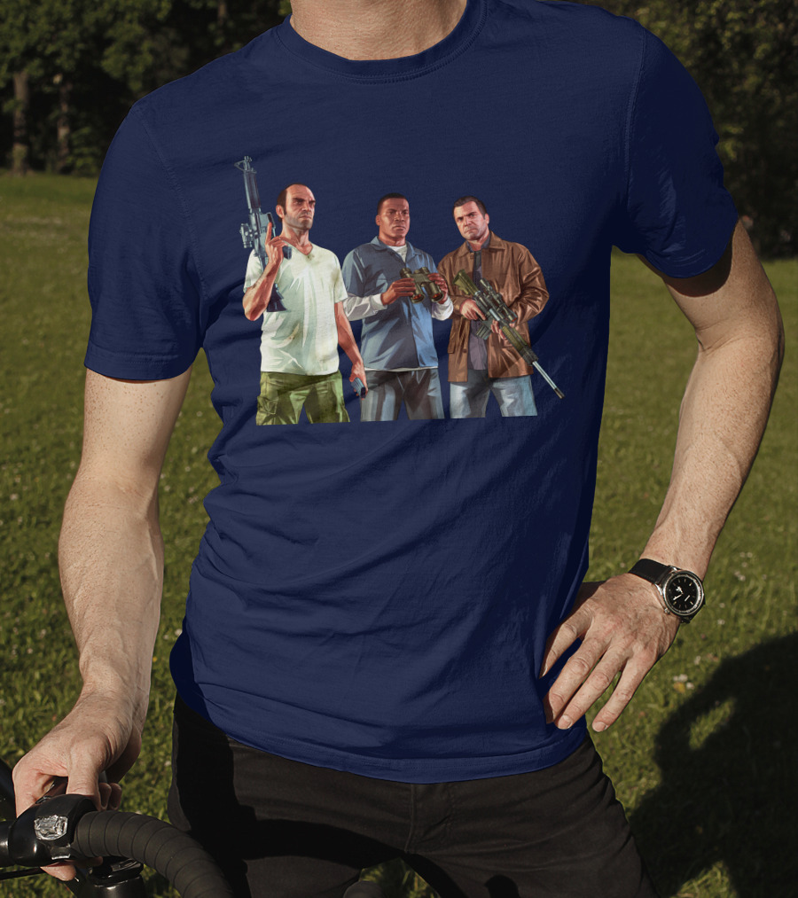 Grand Theft Auto Characters With Weapons T-Shirt