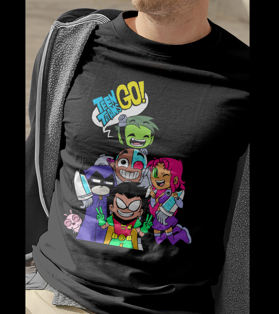 Teen Titans Go Animated Characters Group T-Shirt