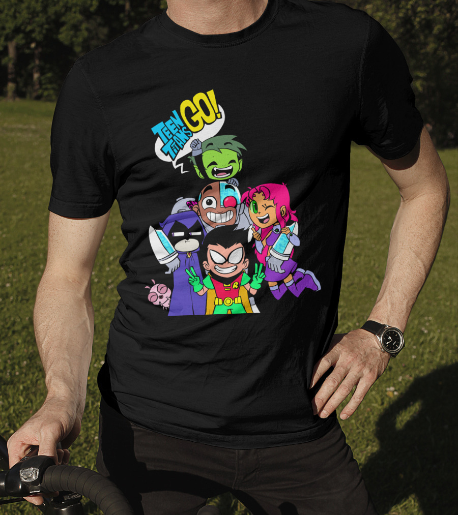 Teen Titans Go Animated Characters Group T-Shirt