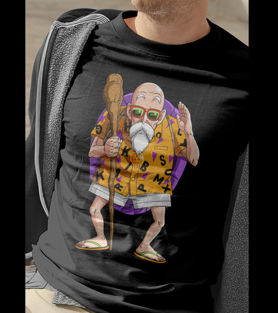 Dragon Turtle Hermit Character With Glasses And Staff T-Shirt