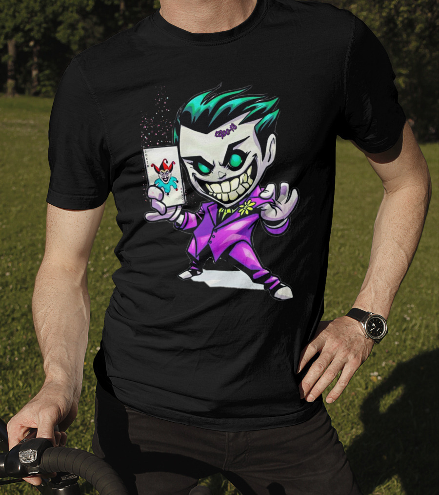 Joker 2012 Cartoon Grinning Character With Joker Card T-Shirt