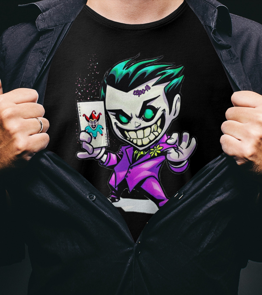Joker 2012 Cartoon Grinning Character With Joker Card T-Shirt