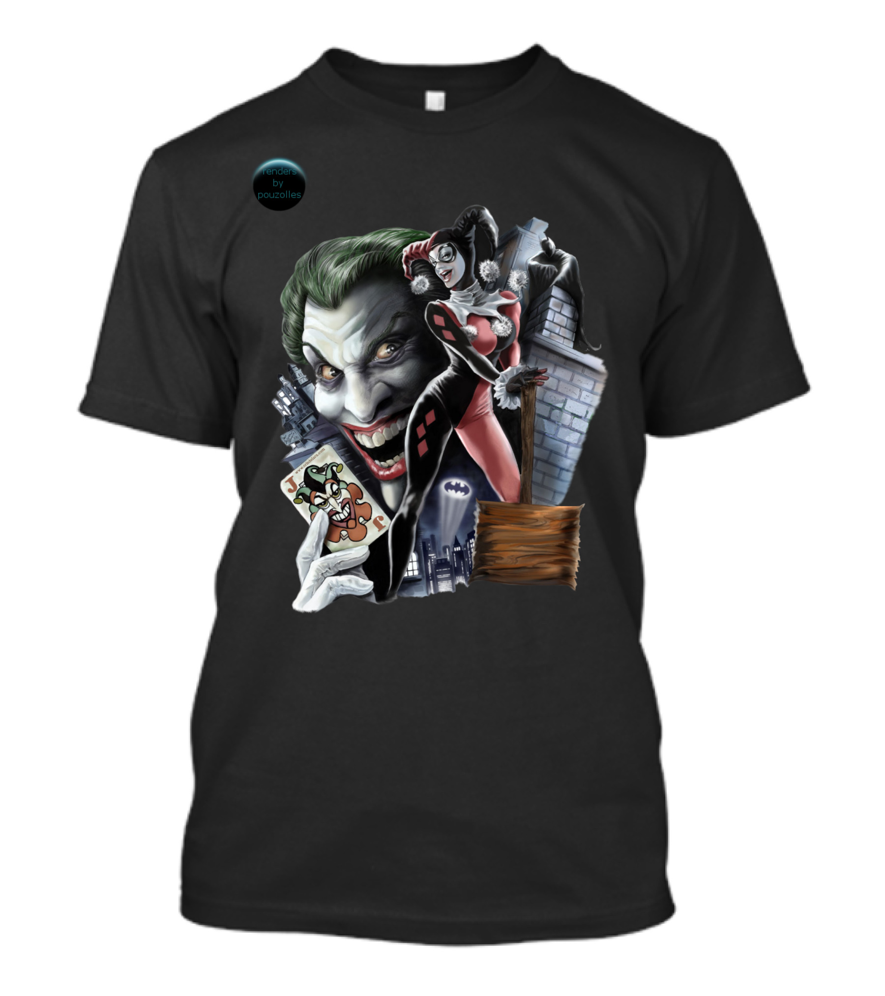 Joker Harley Quinn Gotham Joker Card T-Shirt