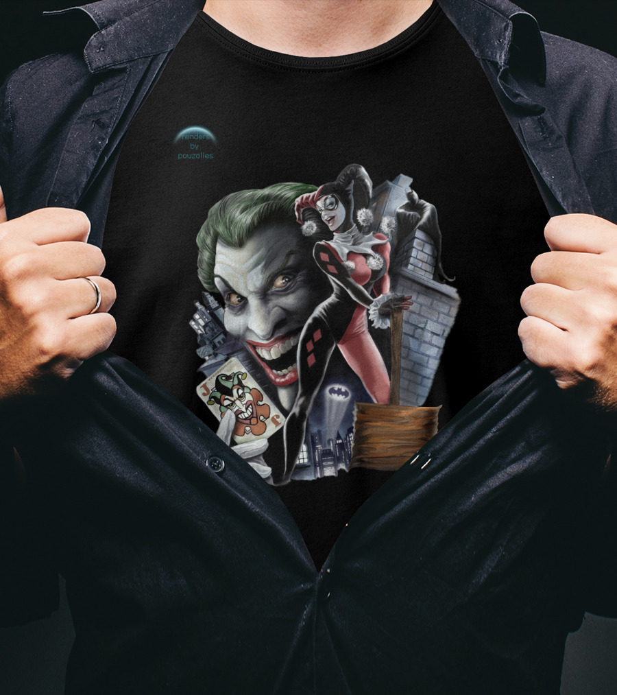 Joker Harley Quinn Gotham Joker Card T-Shirt