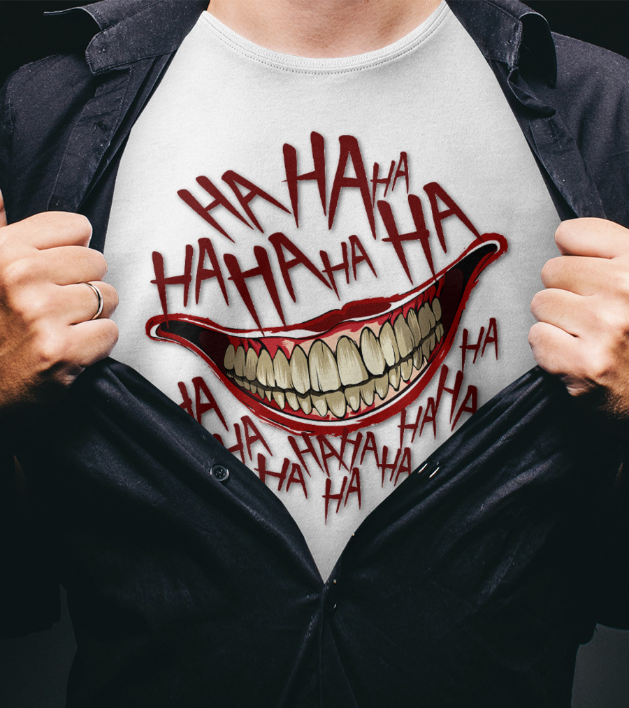 HAHA HAHA HAHA Grinning Mouth T-Shirt