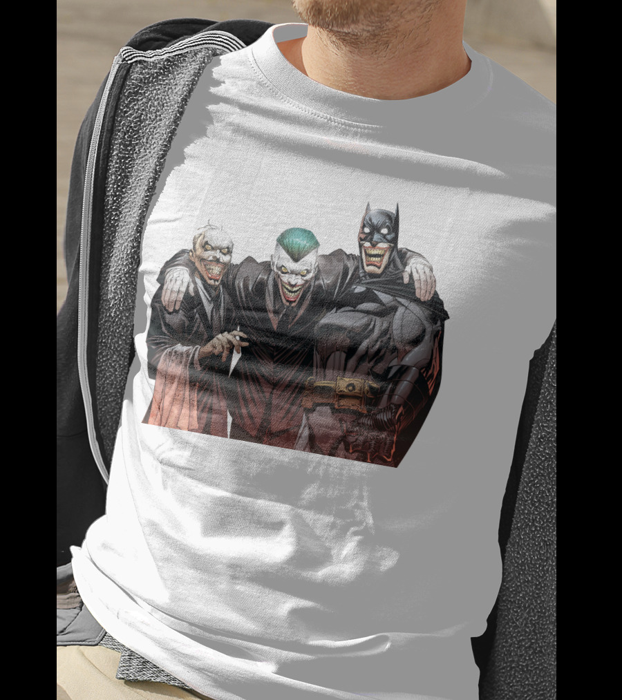 The Joker Batman Three-Face Grinning Trio T-Shirt
