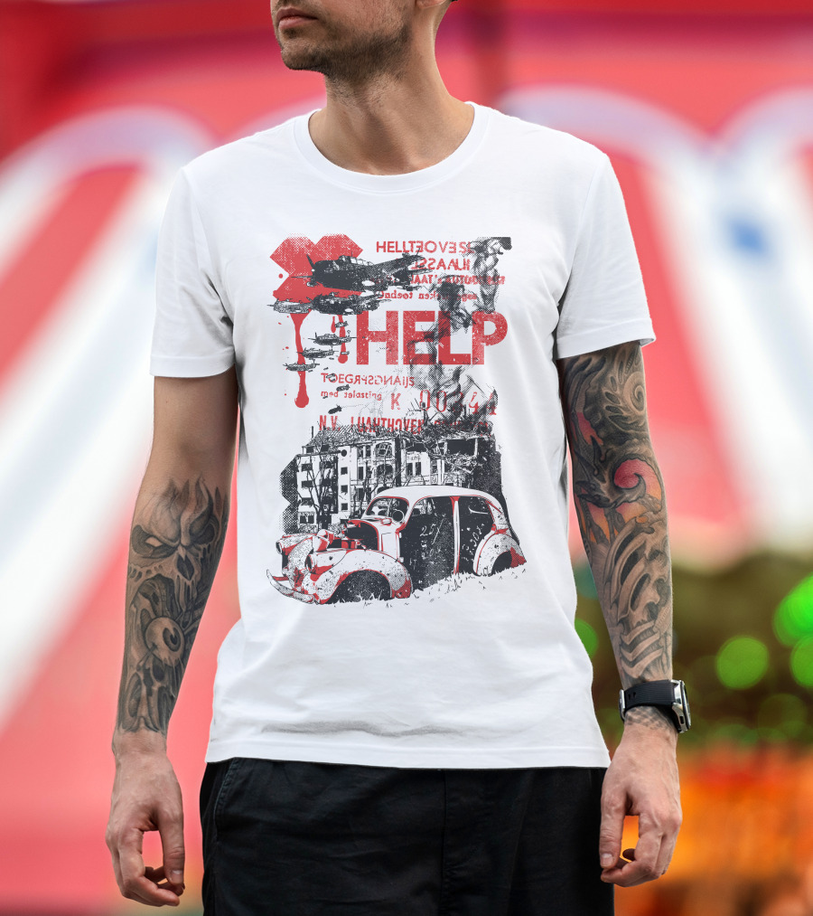 HELP HELLFOVERS UNASSUMING RED TEARS T-Shirt