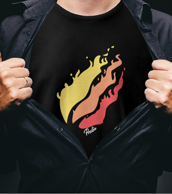 Preston Fire Flame Logo PrestonStyles.com Merch T-Shirt