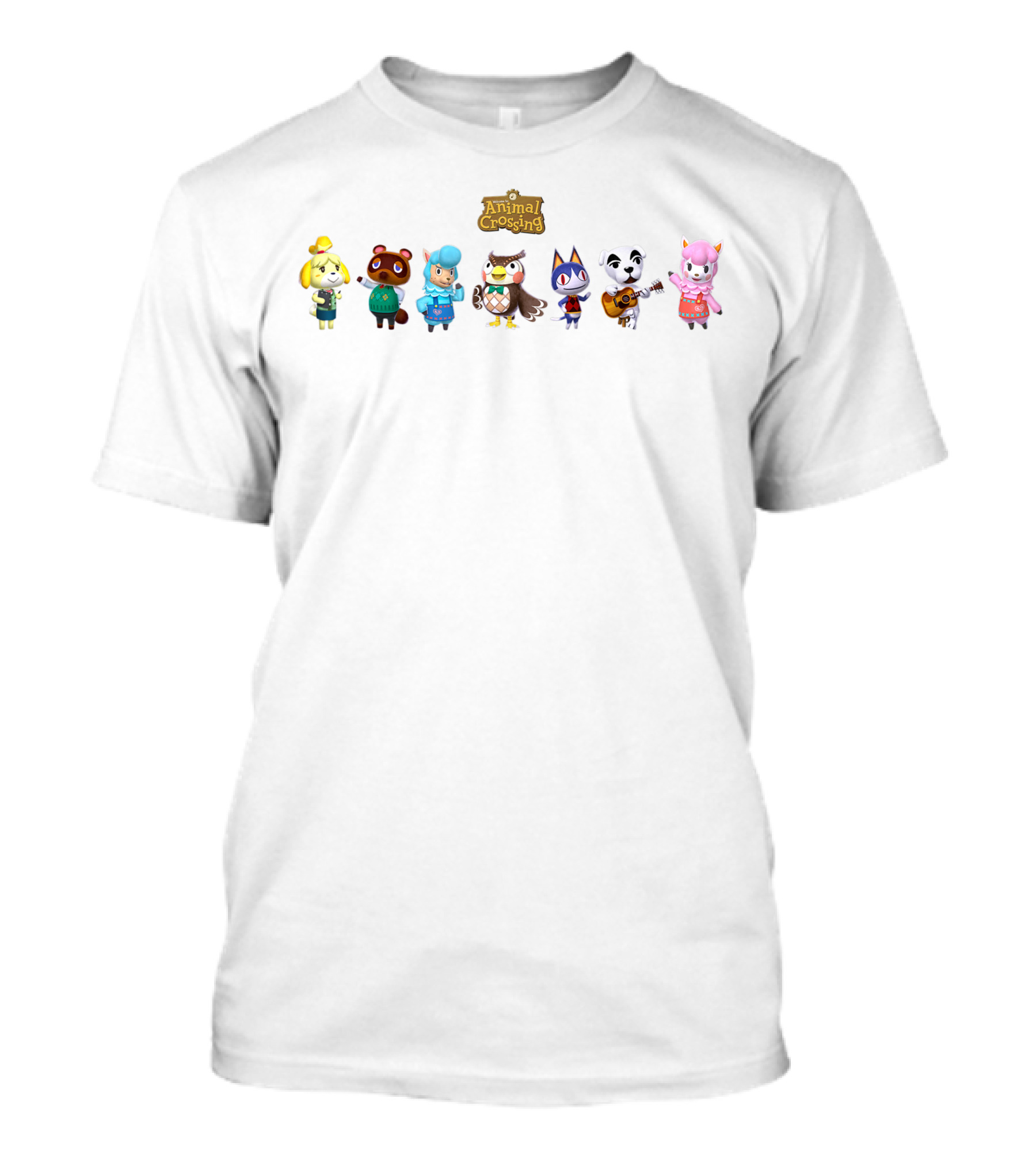 Animal Crossing Character Lineup Featuring Isabel Tom Nook K.K. Slider And Friends T-Shirt