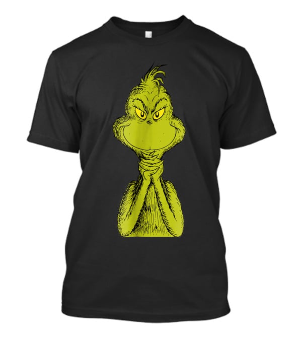 Dr Seuss Classic Sly Grinch Iconic Mischievous Expression T-Shirt
