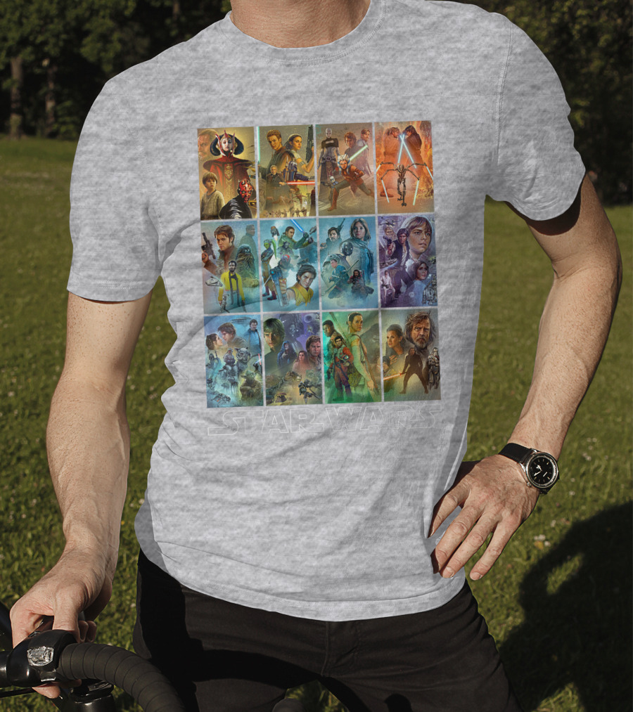 Star Wars Celebration Mural Panels Iconic Characters And Scenes T-Shirt