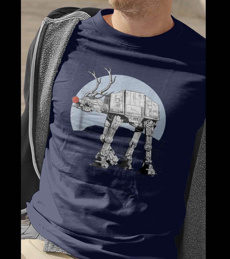Star Wars Rudolph AT-AT Walker Moonlit Scene T-Shirt