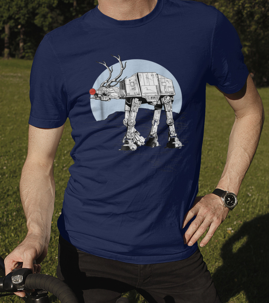 Star Wars Rudolph AT-AT Walker Moonlit Scene T-Shirt