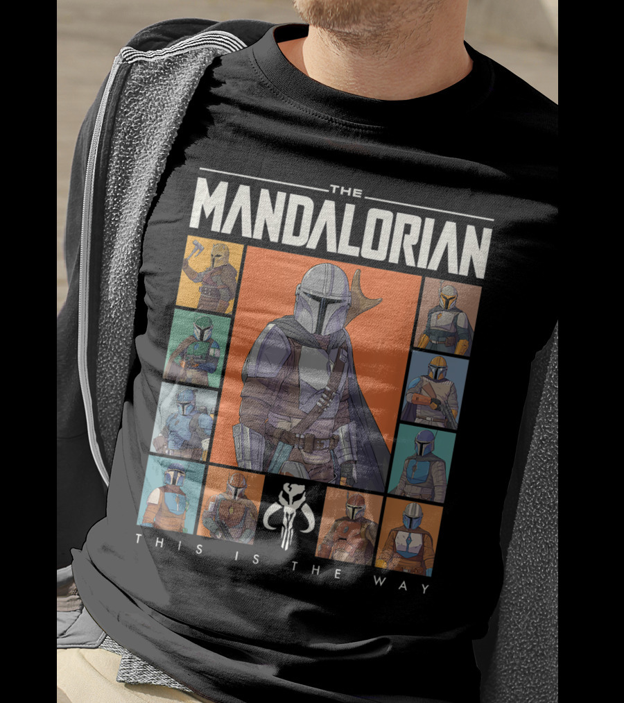 The Mandalorian Character Grid This Is The Way Star Wars T-Shirt