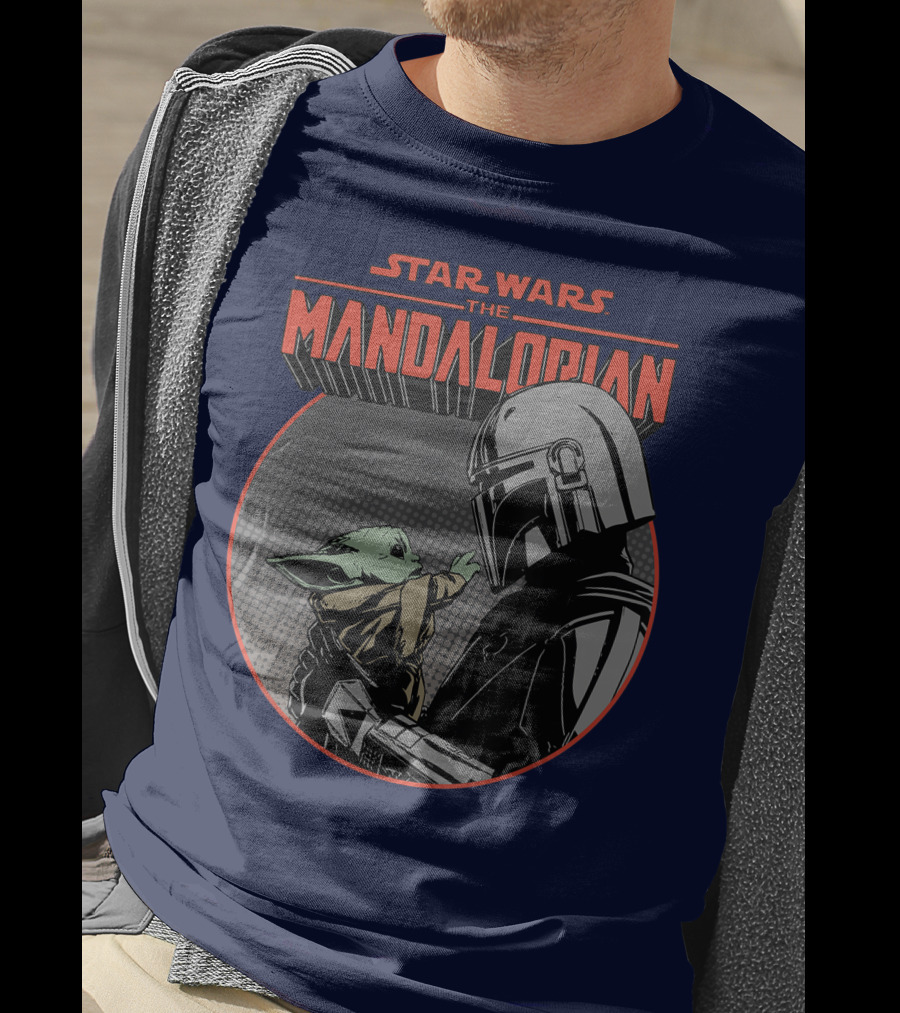 Star Wars The Mandalorian Mando And The Child Vintage Comic T-Shirt