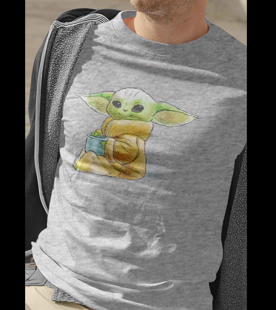 Star Wars The Mandalorian The Child Baby Yoda Drinking Soup T-Shirt