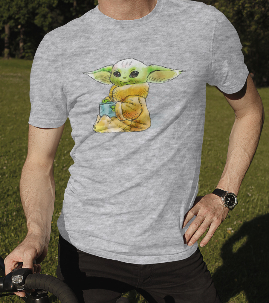 Star Wars The Mandalorian The Child Baby Yoda Drinking Soup T-Shirt