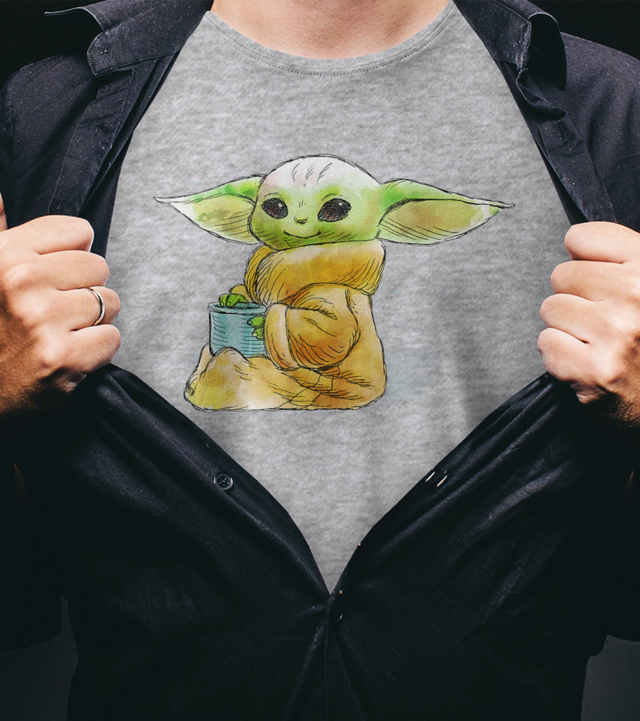 Star Wars The Mandalorian The Child Baby Yoda Drinking Soup T-Shirt