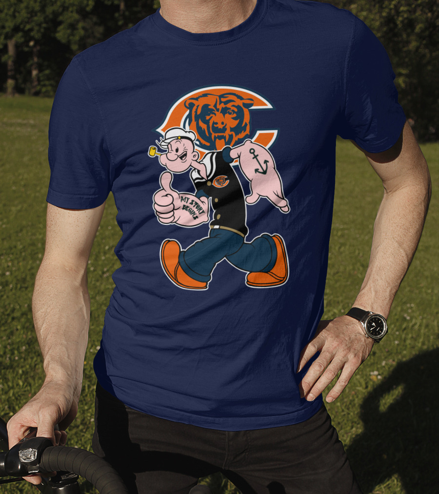 Chicago Bears Popeye Thumbs Up T-Shirt