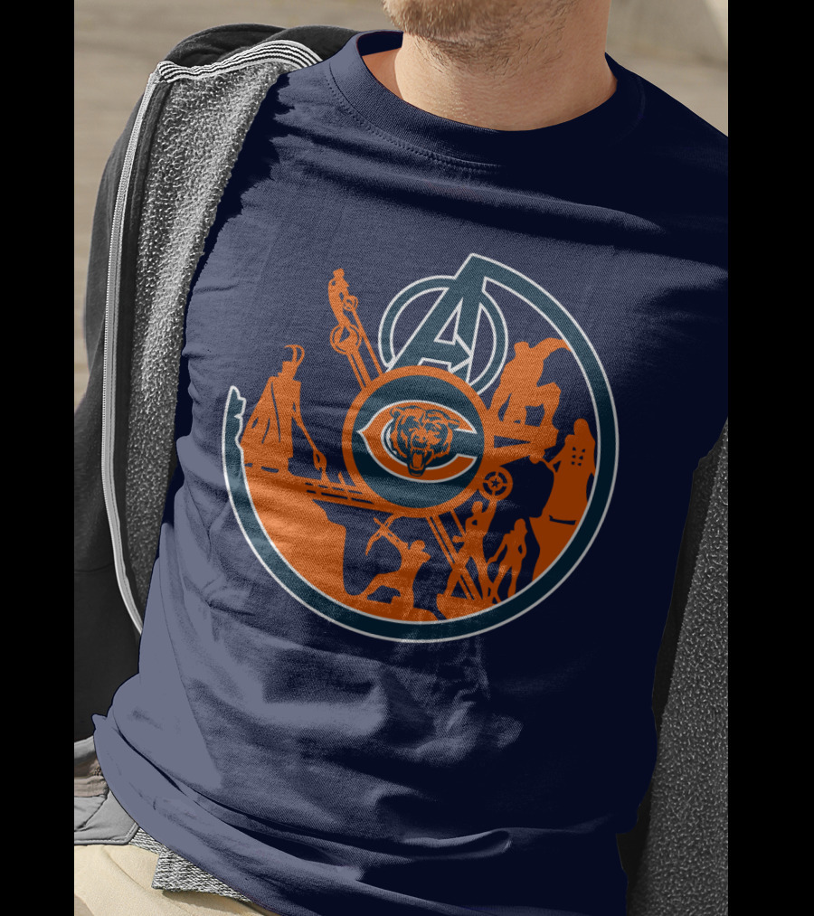 Chicago Bears Avengers Crossover T-Shirt