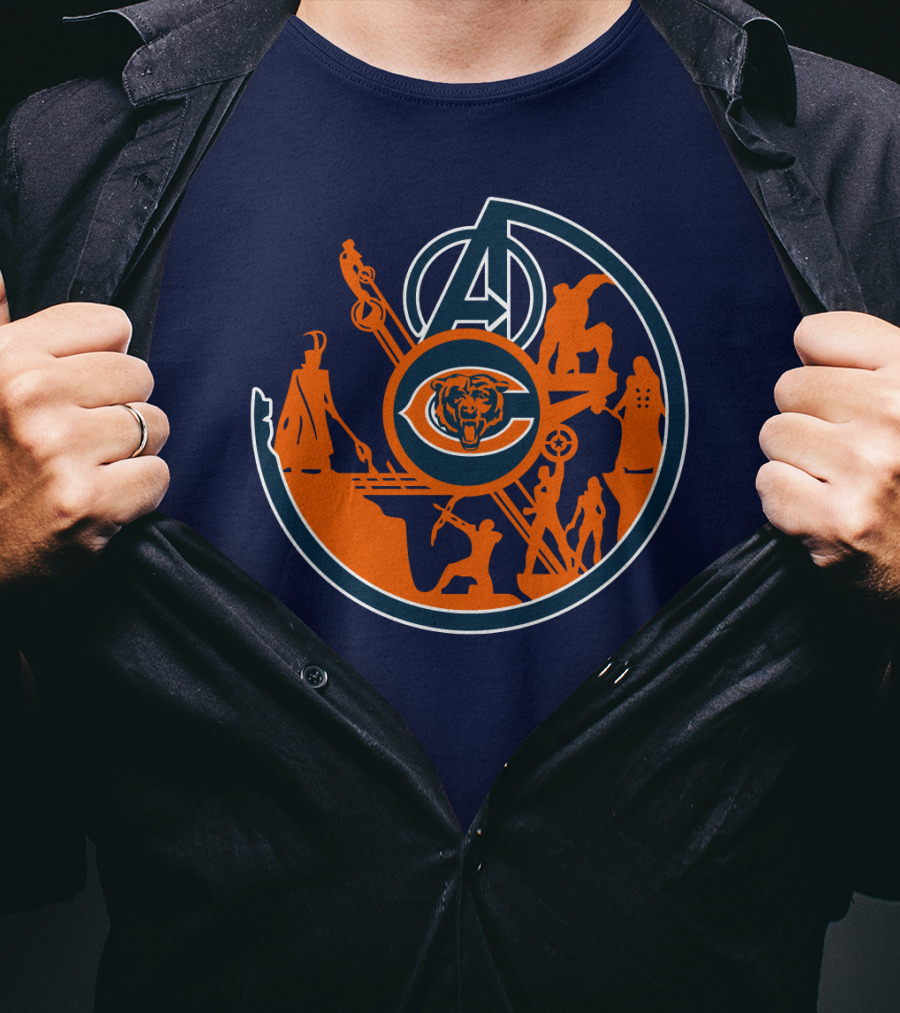 Chicago Bears Avengers Crossover T-Shirt