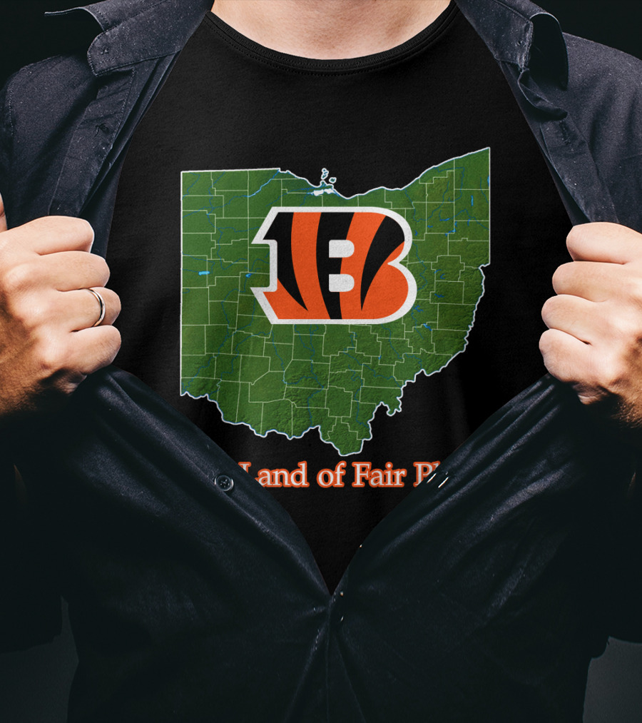 Bengals Ohio Map The Land Of Fair Play T-Shirt