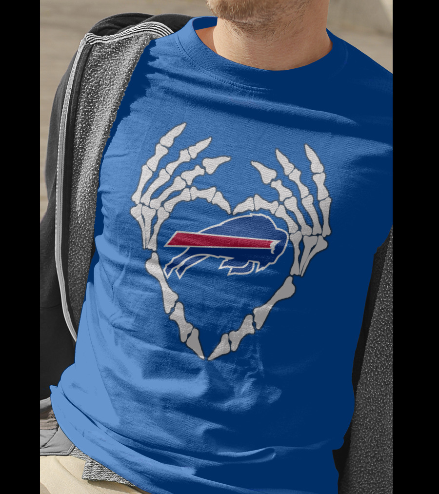 Buffalo Bills Skeleton Heart T-Shirt